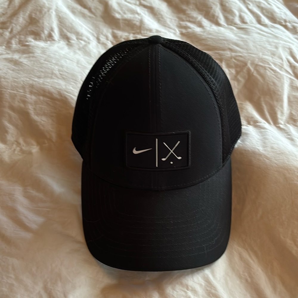 Nike Black Mesh Dri-Fit Hat with Golf Patch